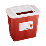 McKesson Prevent® Sharps Container Red Base 10-1/4 H X 7 W X 10-1/2 D Inch Horizontal Entry 2 Gallon (855063_EA) 1/EA