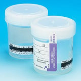 Globe Scientific Specimen Container with Temperature Strip 57 X 73 mm 90 mL (3 oz.) Screw Cap Patient Information Sterile (841450_CS) 300/CS