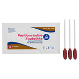 Dynarex Impregnated Swabstick 10% Strength Povidone-Iodine Individual Packet NonSterile (1140933_BX) 25/BX