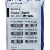 McKesson Terries™ Slipper Socks Unisex Adult X-Large Double Tread Single Patient Use Royal Blue (558995_CS) 48/CS