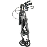 McKesson 4 Wheel Rollator Silver Adjustable Height / Folding Aluminum Frame (1065267_EA) 1/EA