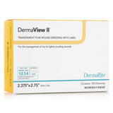 DermaView II™ Transparent Film Dressing 2-3/7 X 2-3/4 Inch Frame Style Delivery Rectangle Sterile (714363_EA) 1/EA