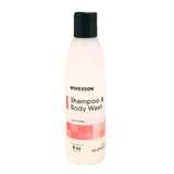 McKesson Rinse-Free Shampoo and Body Wash 8 oz. Flip Top Bottle Light Floral Scent (877023_EA) 1/EA