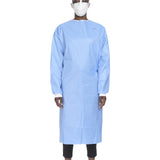 McKesson Non-Reinforced Surgical Gown with Towel Medium Blue Sterile AAMI Level 3 Disposable (1104451_CS) 32/CS