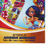 American® White Cross Stat Strip® Adhesive Strip 3/4 X 3 Inch Plastic Rectangle Kid Design (DC Super Hero Girls) Sterile (1018040_BX) 100/BX