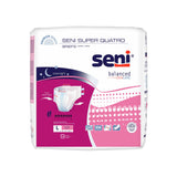 Seni® Super Quatro Unisex Adult Incontinence Brief Large Disposable Heavy Absorbency (1163835_CS) 36/CS
