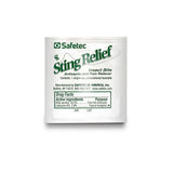 Safetec® Sting and Bite Relief Ethyl Alcohol / Lidocaine Towelette Individual Packet (996218_BX) 150/BX
