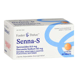 Foster & Thrive™ Stool Softener Tablet 60 per Bottle 50 mg - 8.6 mg Strength Docusate Sodium / Calcium Sennosides (1238990_BT) 1/BT