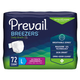 Prevail® Breezers® Unisex Adult Incontinence Brief Large Disposable Heavy Absorbency (554688_CS) 72/CS