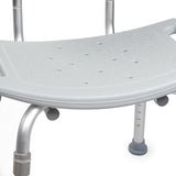McKesson Bath Bench Without Arms Aluminum Frame Removable Backrest 19-1/4 Inch Seat Width 300 lbs. Weight Capacity (1128905_EA) 1/EA
