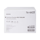 McKesson Sterilization Pouch Ethylene Oxide (EO) Gas / Steam 12 X 15 Inch Transparent Blue / White Self Seal Paper / Film (960947_BX) 200/BX