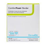 ComfortFoam™ Border Foam Dressing 3 X 3 Inch With Border Waterproof Backing Silicone Adhesive Square Sterile (946493_BX) 10/BX