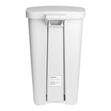 McKesson Trash Can 52 Quart / 13 gal. White Plastic Rectangular (1223698_EA) 1/EA