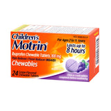 Motrin® Children's Pain Relief 100 mg Strength Ibuprofen Chewable Tablet 24 Per Bottle (1218802_BT) 1/BT