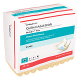 Wings™ Plus Quilted Unisex Adult Incontinence Brief X-Large Disposable Heavy Absorbency (868374_CS) 60/CS