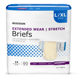 McKesson Extended Wear Unisex Adult Incontinence Brief Large / X-Large Disposable Heavy Absorbency (980311_BG) 14/BG