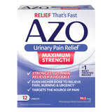 AZO® Maximum Strength Urinary Pain Relief 99.5 mg Strength Phenazopyridine Hydrochloride Tablet 12 per Box (1268925_BX) 1/BX