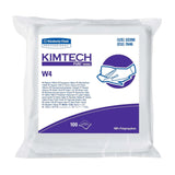 KIMTECH PURE W4 Cleanroom Wipe ISO Class 4 100 Count Double Bag 9 X 9 Inch NonSterile Disposable (566444_CS) 500/CS