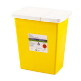 SharpSafety™ Chemotherapy Waste Container Yellow Base 17-1/2 H X 15-1/2 W X 11 D Inch Horizontal / Vertical Entry 8 Gallon (178538_CS) 10/CS