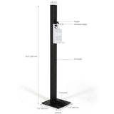 MT Displays BASIC TOUCHLESS DISPENSER STN.F.OP.BLACK (UHTDBB2000X2000) Each