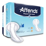 Attends® Shaped Pads Super Bladder Control Pad 13 X 27.2 Inch Heavy Absorbency Polymer Core One Size Fits Most (1186540_PK) 20/PK