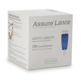Assure® Safety Lancet 25 Gauge Protective Safety Cap Push Button Activation Finger (668950_CS) 24/CS