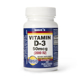 Basic's Dietary Supplement Vitamin D3 2,000 IU Strength Tablet 200 per Bottle (834717_BT) 1/BT