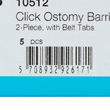 SenSura® Mio Click Ostomy Barrier Trim to Fit, Extended Wear Elastic Adhesive 50 mm Flange Red Code System 10 to 45 mm Opening (891228_BX) 5/BX