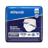 Attends® Bariatric Unisex Adult Absorbent Underwear Pull On with Tear Away Seams 3X-Large Disposable Heavy Absorbency (1184056_CS) 40/CS