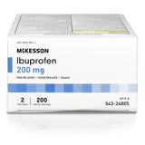 McKesson Pain Relief 200 mg Strength Ibuprofen Unit Dose Tablet 200 per Box (1111735_CS) 2400/CS