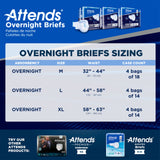 Attends® Overnight Unisex Adult Incontinence Brief X-Large Disposable Heavy Absorbency (1078992_BG) 14/BG