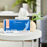 CareStock™ Exam Glove Large NonSterile Nitrile Standard Cuff Length Textured Fingertips Blue Chemo Tested (1230898_CS) 2000/CS