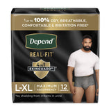 Depend® Real Fit® Male Adult Absorbent Underwear Waistband Style Large / X-Large Disposable Heavy Absorbency (1246166_CS) 24/CS