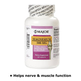 Major® Mineral Supplement Magnesium Oxide 500 mg Strength Tablet 100 per Bottle (875536_EA) 1/EA
