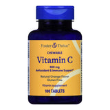 Foster & Thrive™ Vitamin C Supplement Ascorbic Acid 500 mg Strength Chewable Tablet 100 per Bottle (1238902_BT) 1/BT