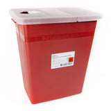 McKesson Prevent® Sharps Container Red Base 13-3/4 W X 13-3/4 D X 14 H Inch Horizontal / Vertical Entry 8 Gallon (1011861_EA) 1/EA