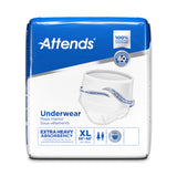 Attends® Care Unisex Adult Absorbent Underwear Pull On with Tear Away Seams X-Large Disposable Heavy Absorbency (1028713_BG) 25/BG