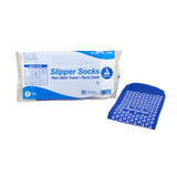 Dynarex Slipper Socks Unisex Adult Large Single Tread Single Patient Use Blue (826645_CS) 48/CS