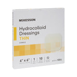 McKesson Thin Hydrocolloid Dressing Film Backing 6 X 6 Inch Square Hydrocolloid / Film (882983_CS) 200/CS