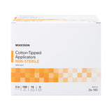 McKesson Swabstick Cotton Tip Wood Shaft 3 Inch NonSterile 100 per Pack (508715_BX) 10/BX