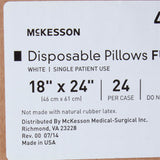 McKesson Bed Pillow 18 X 24 Inch White Single Patient Use (939589_CS) 24/CS