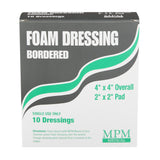 MPM Foam Dressing 4 X 4 Inch With Border Waterproof Backing Adhesive Square Sterile (1170488_EA) 1/EA