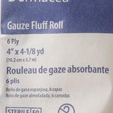 Dermacea™ Fluff Bandage Roll 4 Inch X 4-1/8 Yard 6-Ply Sterile 1 per Pouch (549441_CS) 100/CS