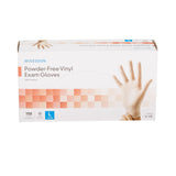 McKesson Exam Glove Large NonSterile Vinyl Standard Cuff Length Smooth Clear Not Rated (832683_BX) 150/BX