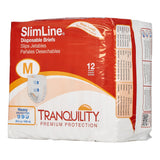 Tranquility® Slimline® Unisex Adult Incontinence Brief Medium Disposable Heavy Absorbency (238454_CS) 8/CS