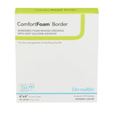 ComfortFoam™ Foam Dressing 4 X 4 Inch Without Border Film Backing Silicone Face Square Sterile (835615_BX) 10/BX