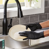 CareStock™ Exam Glove Large NonSterile Nitrile Standard Cuff Length Fully Textured Black Not Rated (1230894_CS) 2500/CS