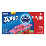 Ziploc® Reclosable Bag 7 X 7-7/16 Inch Plastic Clear / White Block Zipper Closure (1121214_BX) 48/BX