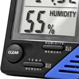 Fisherbrand™ Traceable® Thermometer / Clock / Humidity Monitor Fahrenheit / Celsius 32° to 122°F (0° to 50°C) Internal Sensor Flip-out Stand / Wall Mount Battery Operated (482112_EA) 1/EA