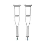 McKesson Underarm Crutches Youth 4 Foot 6 Inch to 5 Foot 2 Inch User Height Aluminum Frame 350 lbs. Weight Capacity (1065233_CS) 8/CS